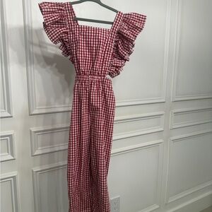 Red Checkered Girl’s Romper